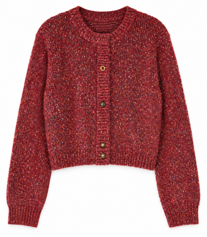 Red Button Sweater