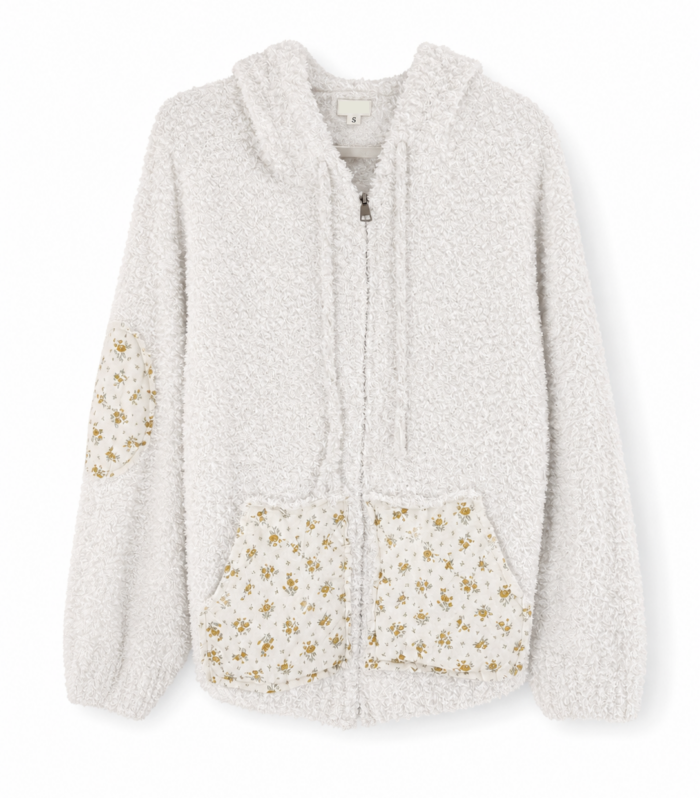 Cozy Cream Hooded Zip Sweater